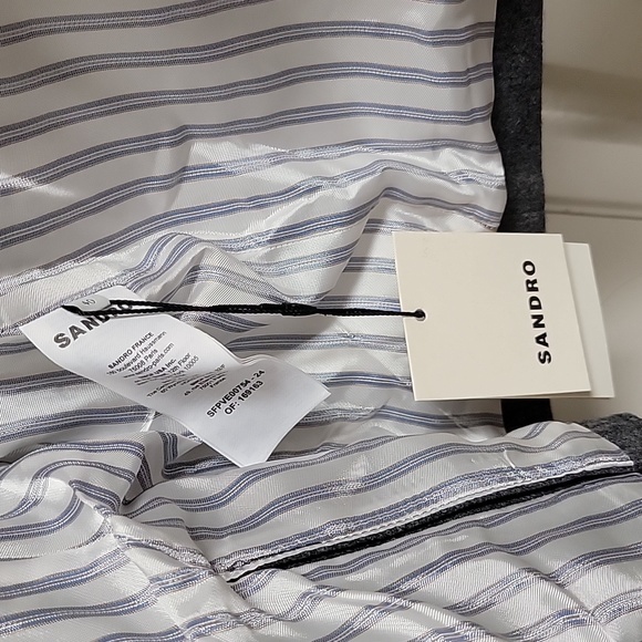 SANDRO | Grey Wool Blend Blazer - Picture 7 of 14